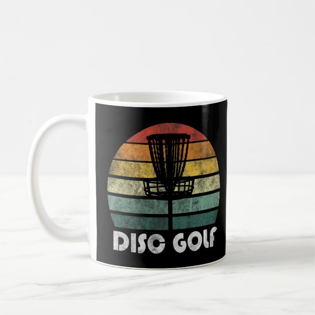 Disk Golf Retro Vintage Frisbee Golf Kaffemugg (Vänster)