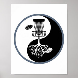 Disk Golf S För manar kvinnor - Yin Yang Poster