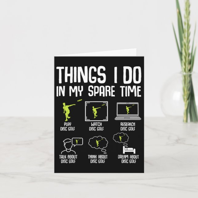 Disk Golf Sak I gör i min lediga tid Frisbee Manar Kort (Framsida)