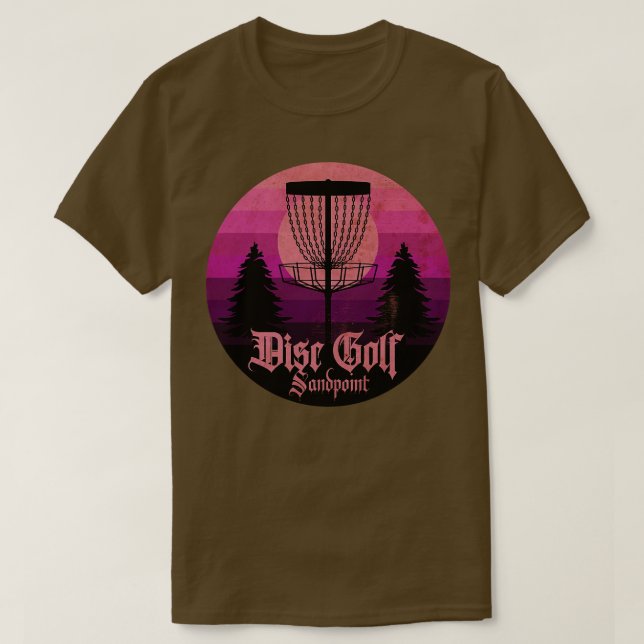 Disk Golf Sandpoint Söndag T Shirt (Design framsida)