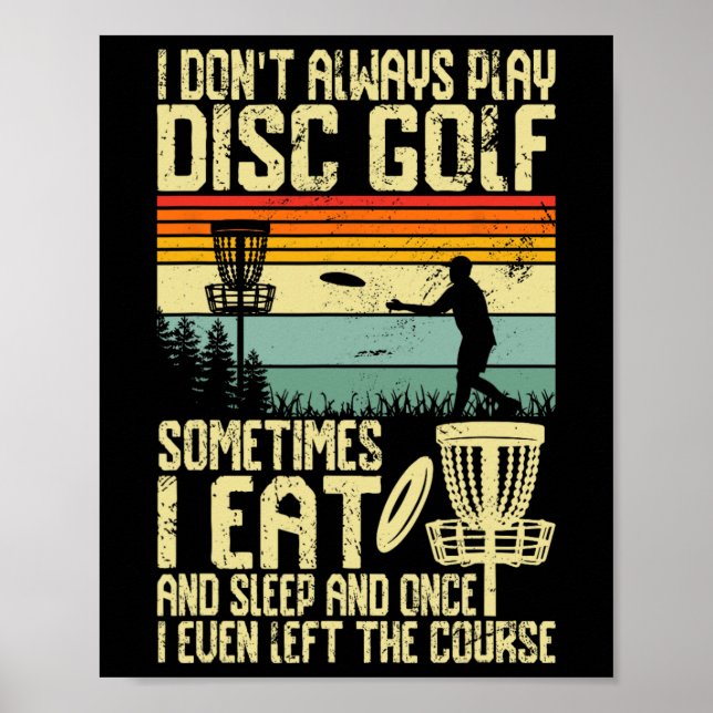 Disk Golf Shirt För manar Pappa-skiva Golf Player- Poster (Framsidan)