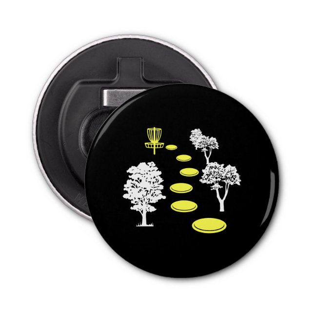 Disk Golf Skogen Disk Golfer Gift Flasköppnare (Framsidan)