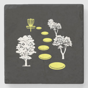 Disk Golf Skogen Disk Golfer Gift Stenunderlägg