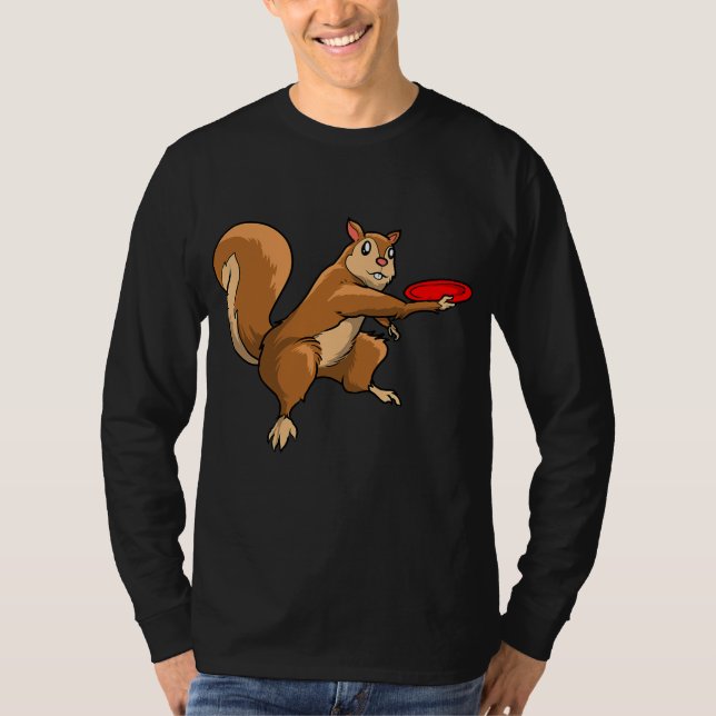 Disk Golf Squirrel Frolf Frisbee Golf Disk  T Shirt (Framsida)