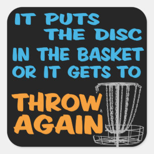Disk Golf Sticker Fyrkantigt Klistermärke