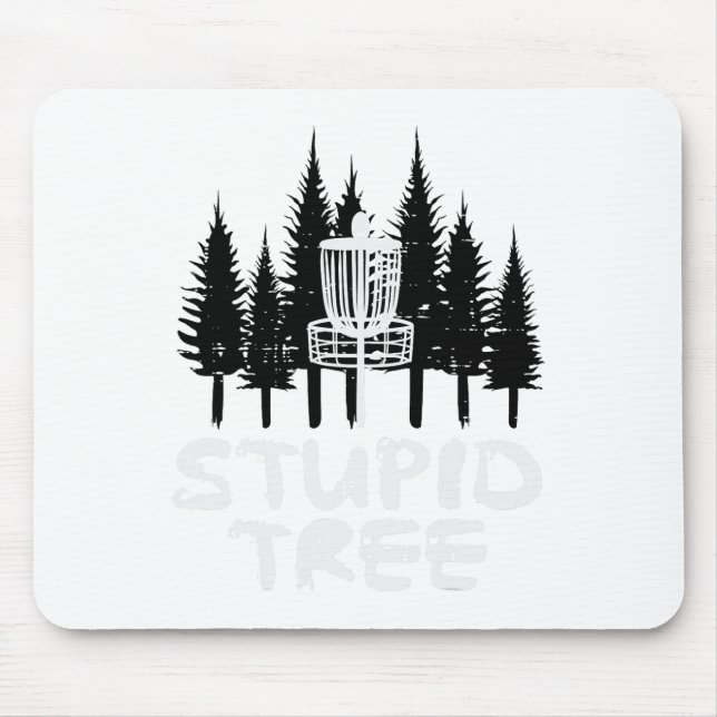 Disk Golf Stupid Träd Funny Frisbee Golfer Frolf M Musmatta (Framsidan)