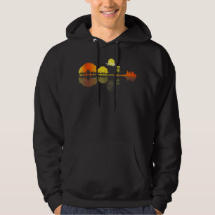 Disk Golf Sunset Guitar Guitarist Player Golfing G Hoodie