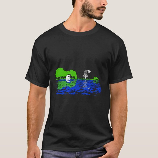 Disk Golf Sunset Guitar Guitarist Player Golfing G T Shirt (Framsida)