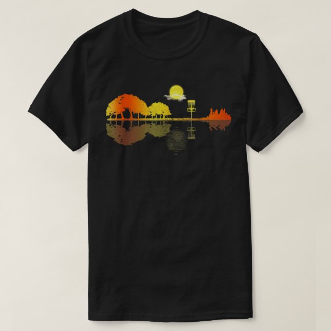 Disk Golf Sunset Guitar Guitarist Player Golfing G T Shirt (Design framsida)