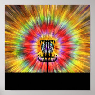 Disk Golf Tie Dye Poster