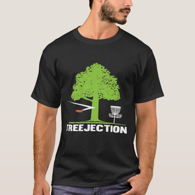 Disk Golf Treejection Frisbee Golf Gif T Shirt (Framsida)