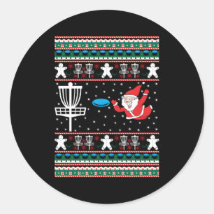 Disk Golf Ugly Merry Discmas Runt Klistermärke