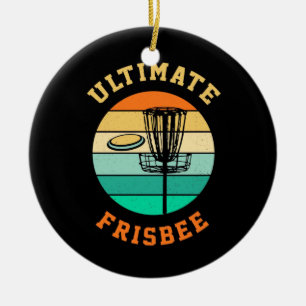 Disk Golf Ultimate Frisbee Julgransprydnad Keramik