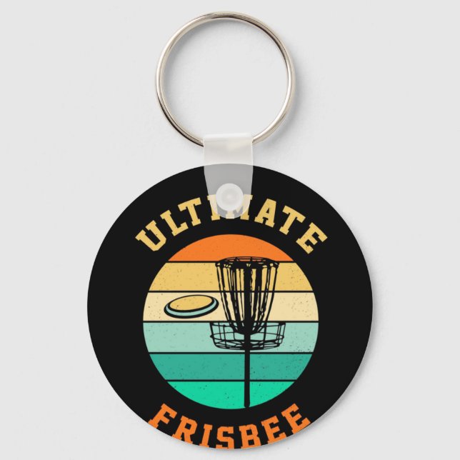 Disk Golf Ultimate Frisbee Nyckelring (Framsida)