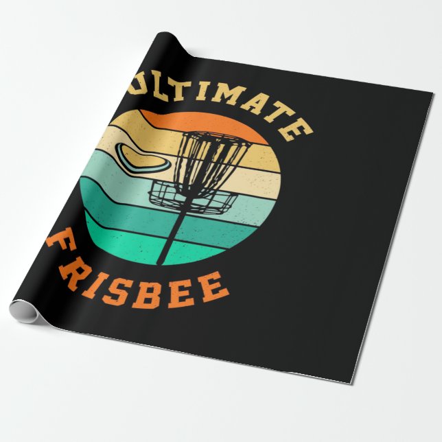 Disk Golf Ultimate Frisbee Presentpapper (Utrullad)