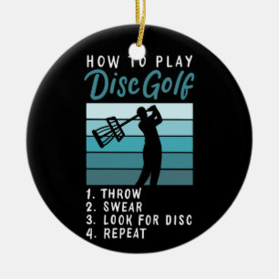 Disk Golf - Uppspelning av skivgolf Julgransprydnad Keramik