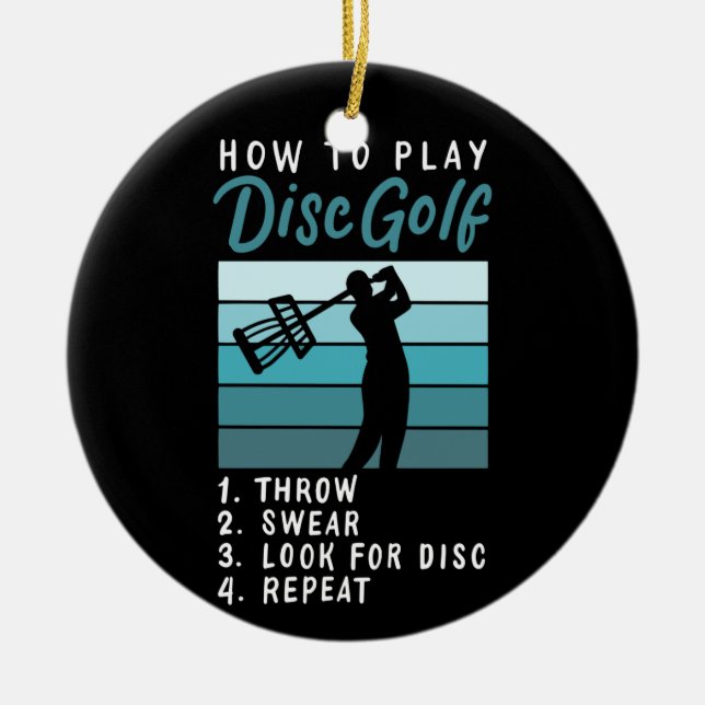 Disk Golf - Uppspelning av skivgolf Julgransprydnad Keramik (Framsidan)