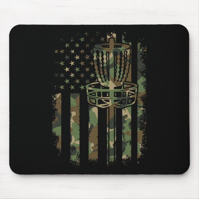 Disk Golf US Flagga Flagga Disk Basket US Flagga D Musmatta (Framsidan)