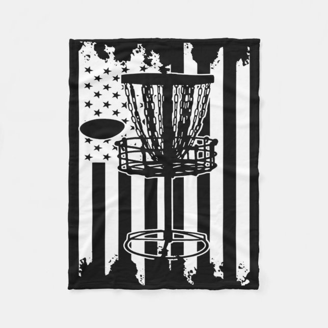 Disk Golf USA flagga Fleecefilt (Framsidan)