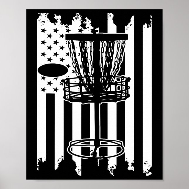 Disk Golf USA flagga Poster (Framsidan)