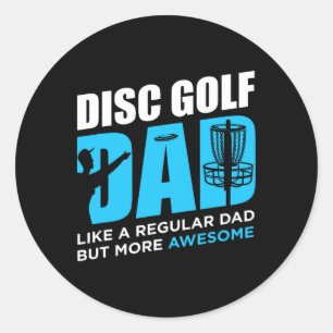 Disk Golf Vintage Funny Disk Golfing Pappa Älskare Runt Klistermärke