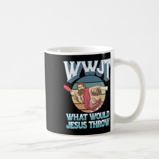 Disk Golf Wwjt What Skulle Jesus Throw Frisbee Gol Kaffemugg (Höger)