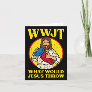 Disk Golf Wwjt What Skulle Jesus Throw Frisbee Man Kort