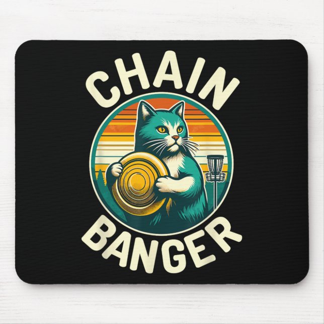 Disk Golfer Cat chain Banger Disk Golf Player Musmatta (Framsidan)