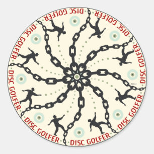Disk Golfer Runt Klistermärke