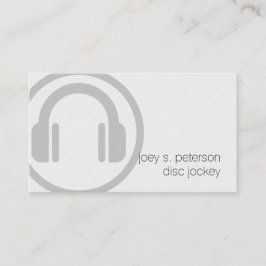 Disk Jockey Bold Deejay Turntable Icon Music Visitkort