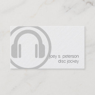 Disk Jockey Bold Deejay Turntable Icon Music Visitkort