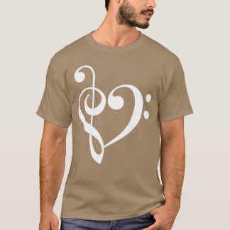 Diskantbasnyckel Hjärtmusik Kärlek Orch Dork Band T Shirt