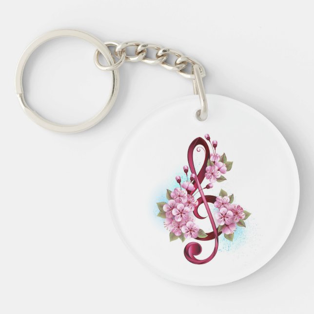 Diskantnoter med Sakura-blommor (Framsidan)