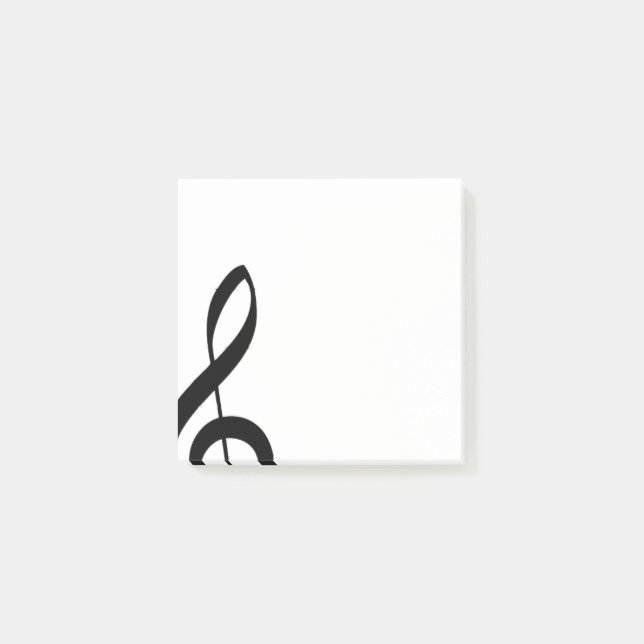 Diskantnyckel-musikaliska Post-It-lappar Post-it Block (Framsida)