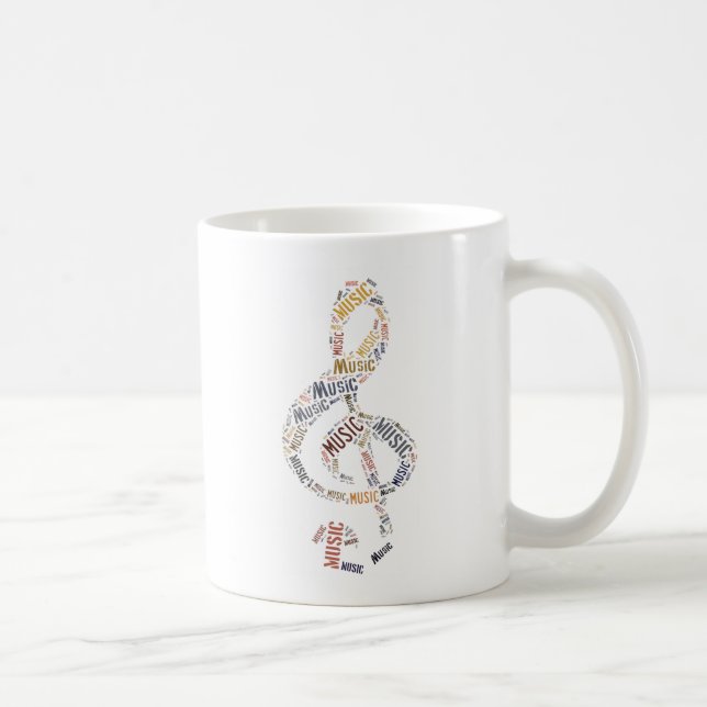 Diskantnyckel Ordkonst Kaffemugg (Höger)