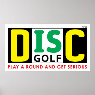 Disken är golf poster
