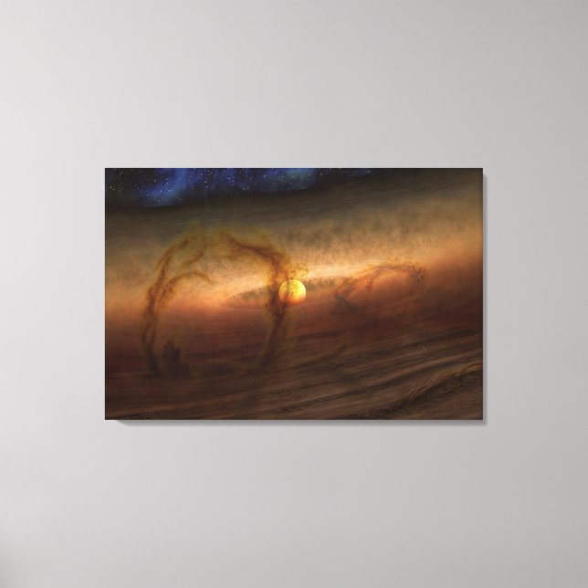 Disker för cirklingstenar för planteringsmaterial. canvastryck (Framsida)