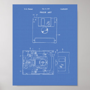 Diskett 1997 Patent Art - Blåkopia Poster