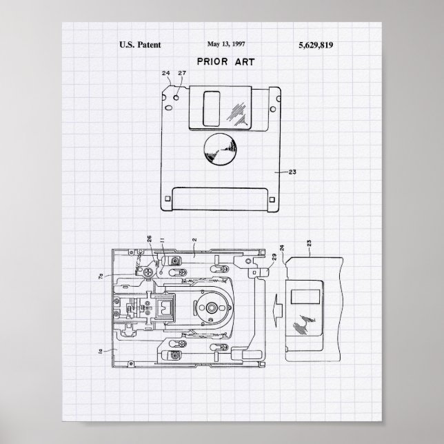 Diskett 1997 Patent Art. - Lintad peper Poster (Framsidan)