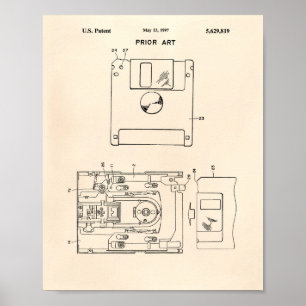 Diskett 1997 Patent Art - Old Peper Poster
