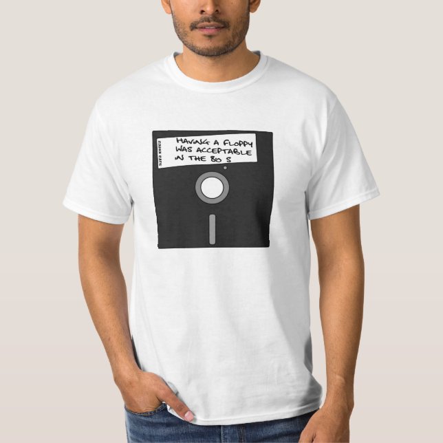 diskett på 80-talet t-shirt (Framsida)
