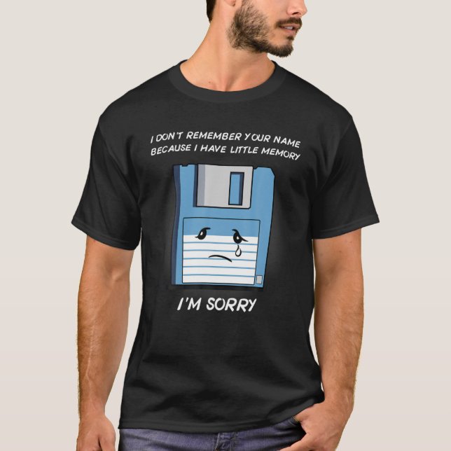 Diskettenhet, låg minnescache Design Basic Stil T Shirt (Framsida)