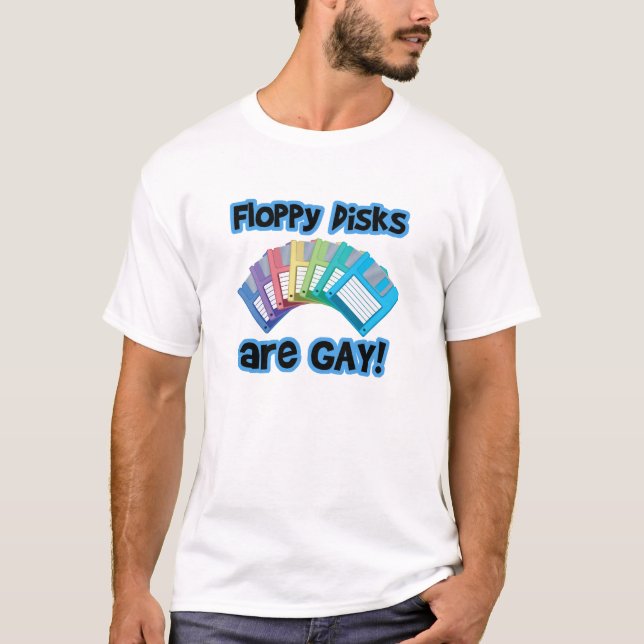 Disketter är gay tee (Framsida)