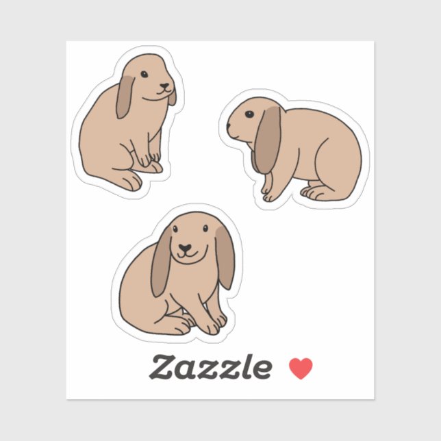 Disketterörda bunnier klistermärken (Ark)