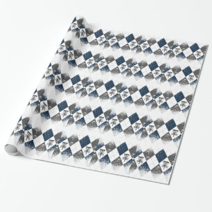 DiskettGolfArgyle design Presentpapper