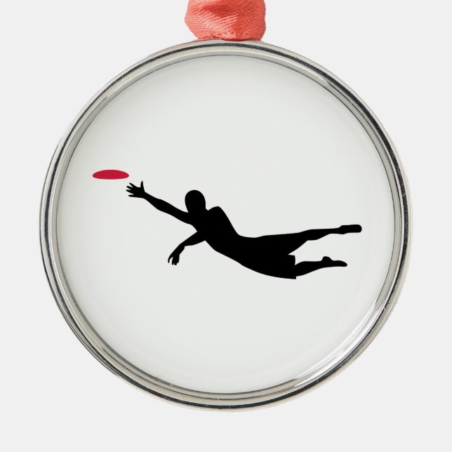 Diskettgolffrisbee Julgransprydnad Metall (Framsidan)