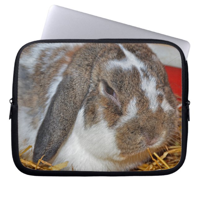 Diskettrunerad Bunny Laptop Sleeve (Framsidan)