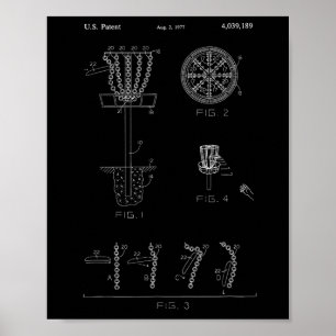 Diskgolf korg mål patent design - Frolf  Poster