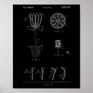 Diskgolf korg mål patent design - Frolf Poster