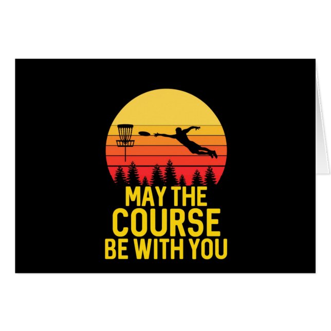 Diskgolf med dig hälsningskort (Framsidan Horizontal)